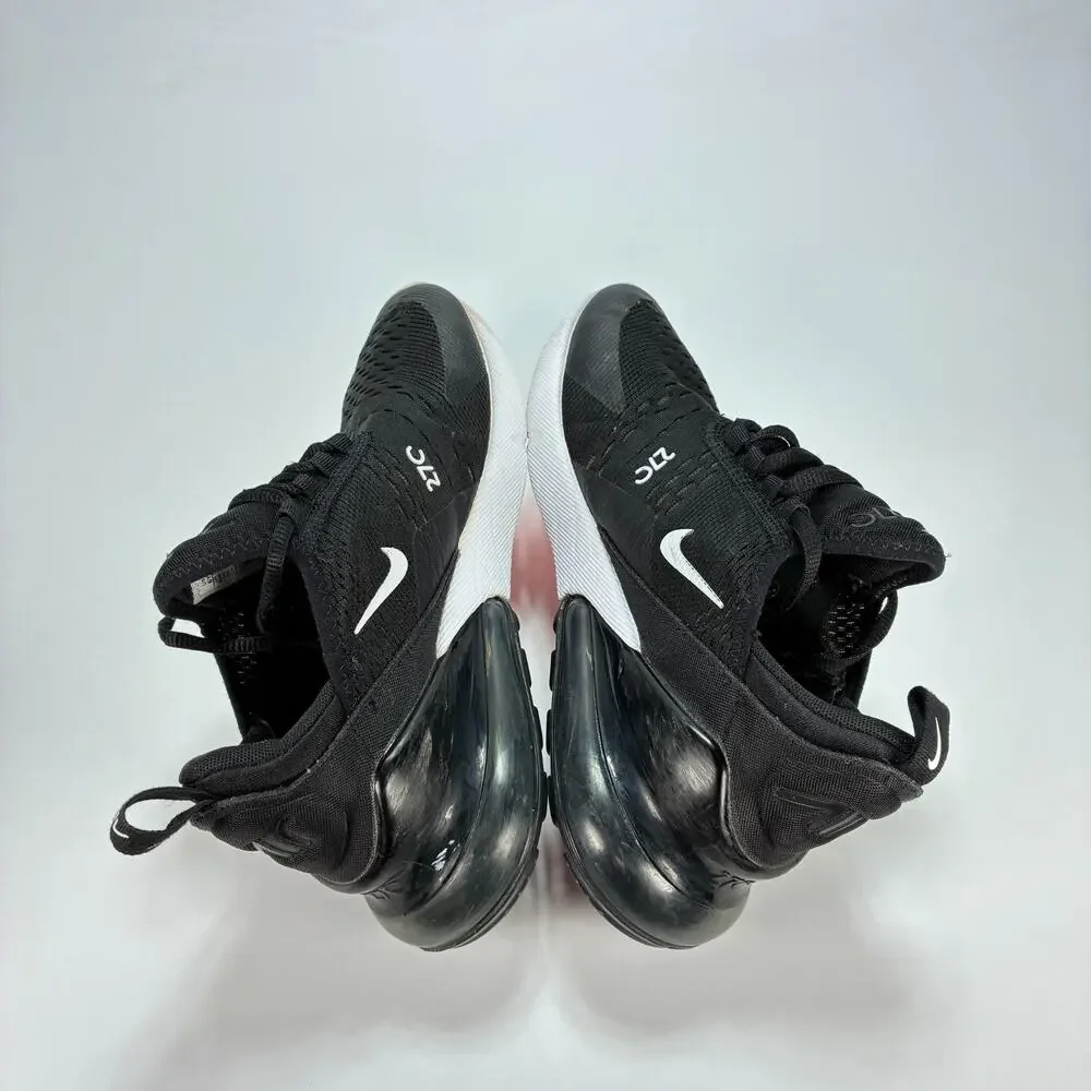 Nike Air Max 270 Black White Lifestyle Shoes 943345-001 Youth Size 6 Women's 7.5
